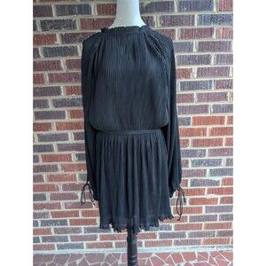 ASOS Black Pleated Mini Dress